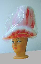 plastic-bag to protect a tuft/wig